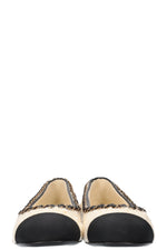 CHANEL Flats Tweed White