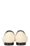 CHANEL Flats Tweed White