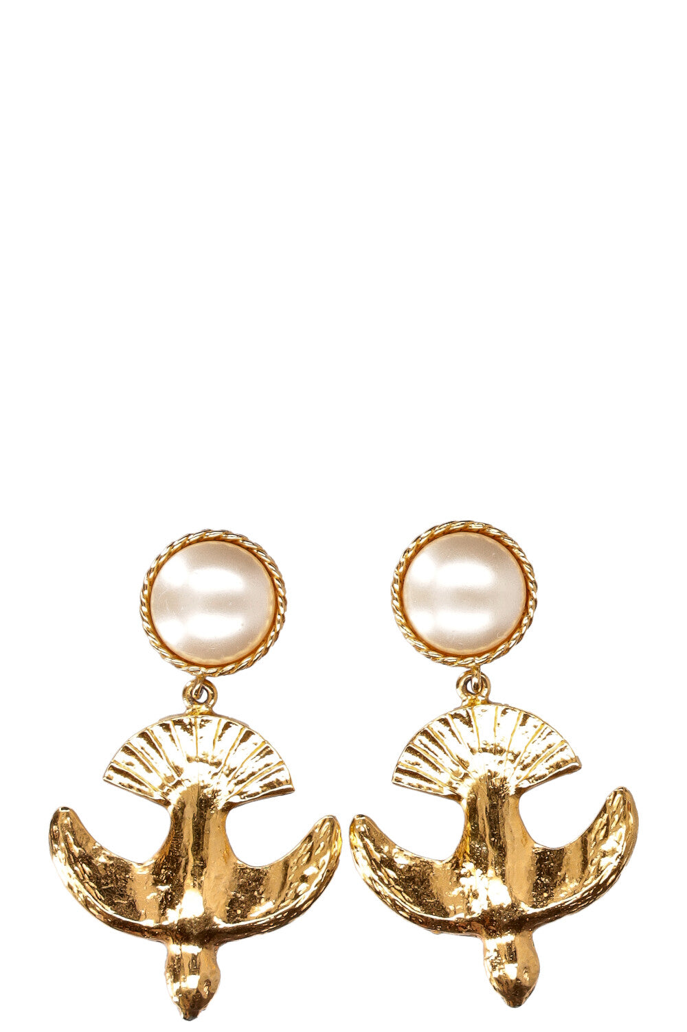 CHANEL 70's Bird Gripoix Earrings