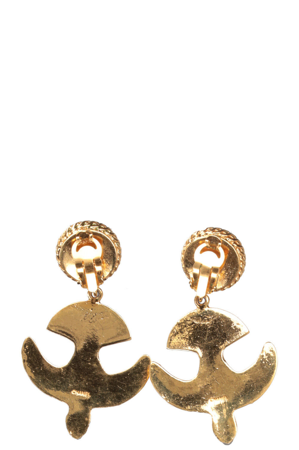 CHANEL 70's Bird Gripoix Earrings