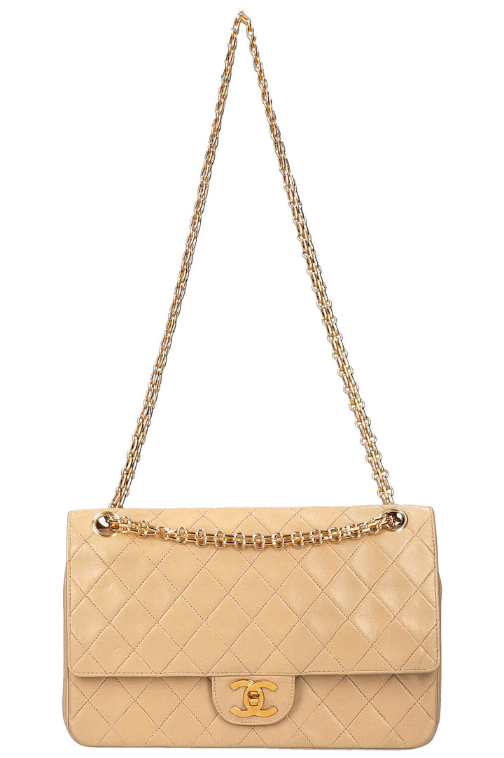 CHANEL Vintage Reissue Chain Double Flap Bag Beige