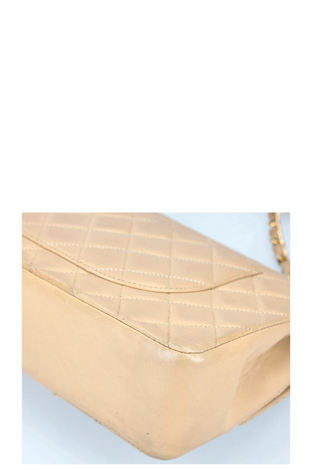 CHANEL Double Flap Bag Beige