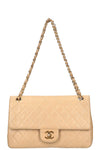 CHANEL Double Flap Bag Beige