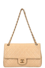 CHANEL Double Flap Bag Beige