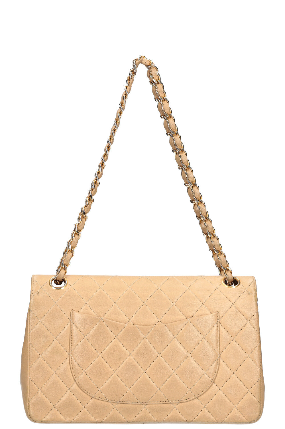 CHANEL Double Flap Bag Beige