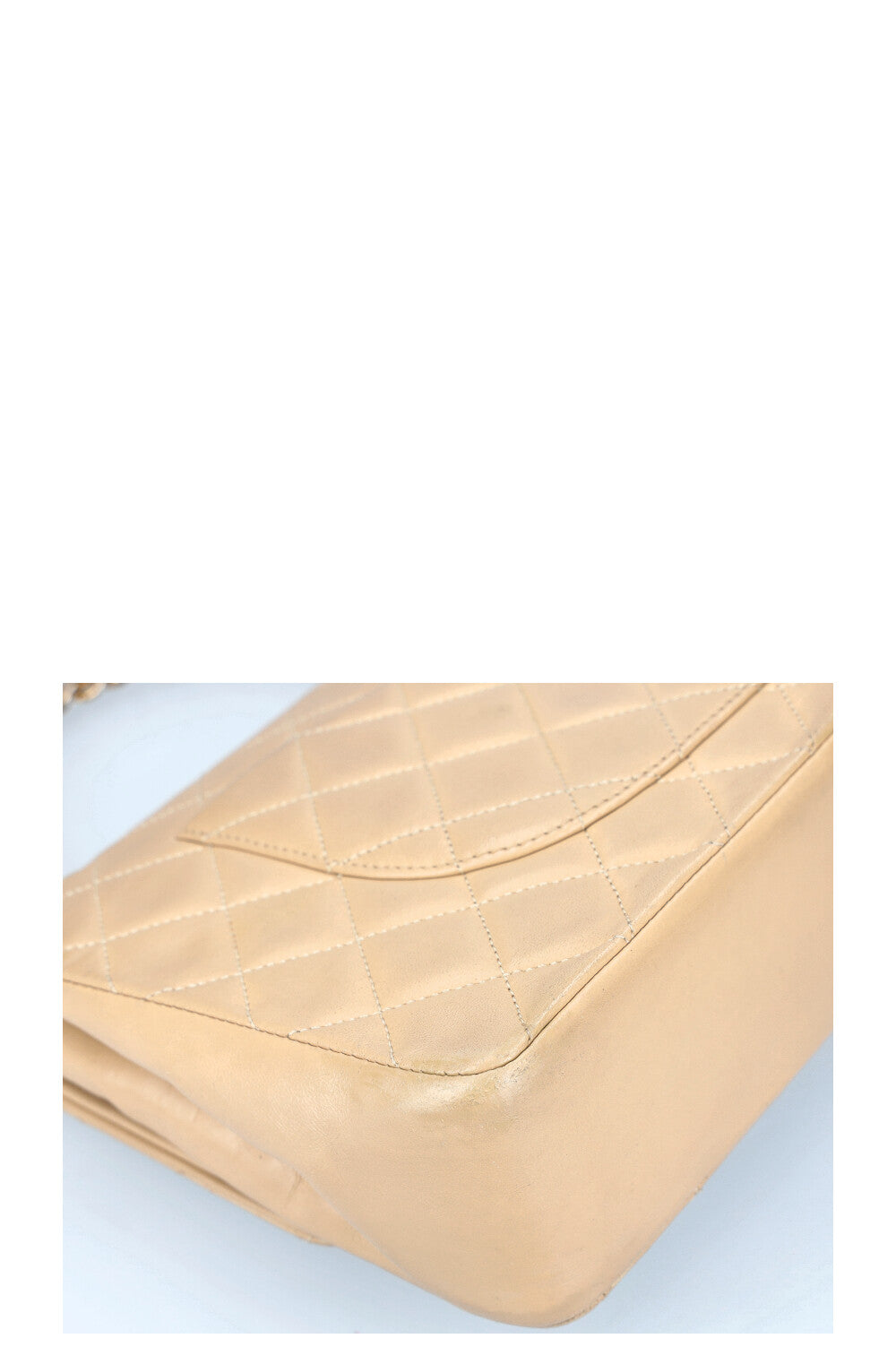 CHANEL Double Flap Bag Beige