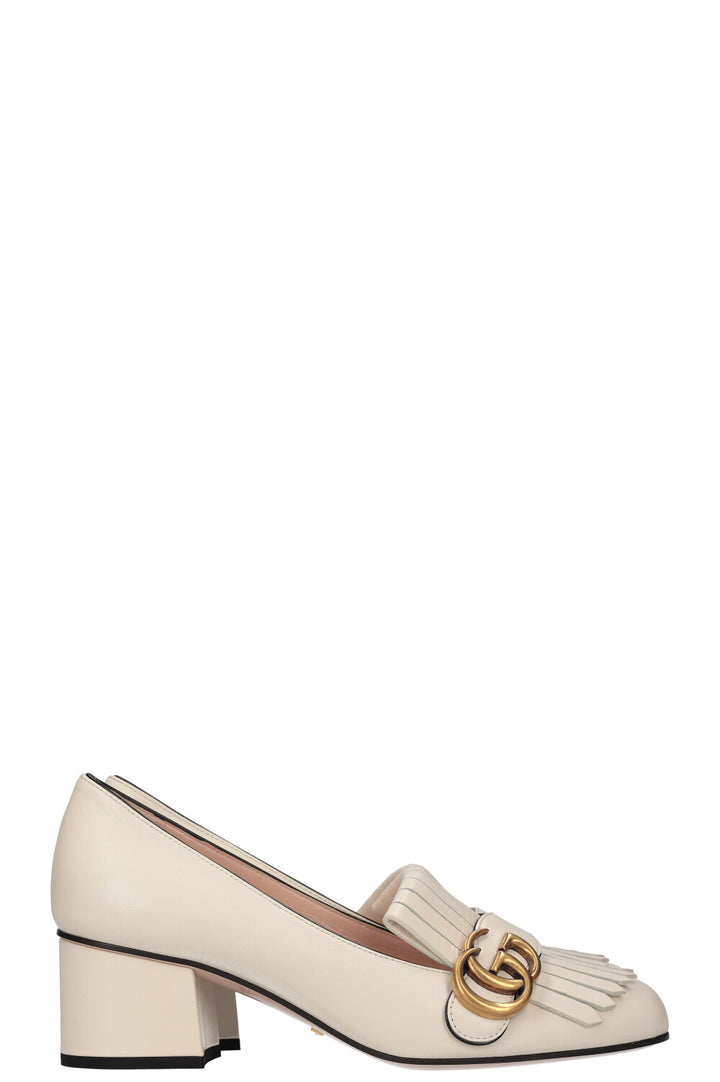 GUCCI Marmont Heels Mystic White