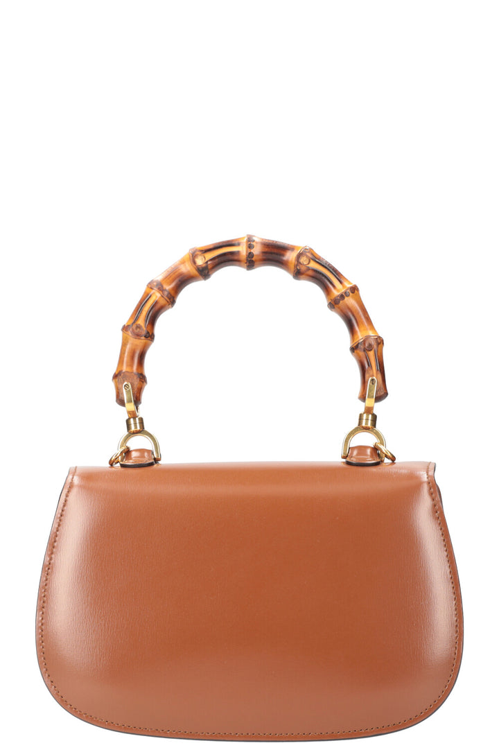 GUCCI Bamboo 1947 Top Handle Bag Small Cognac
