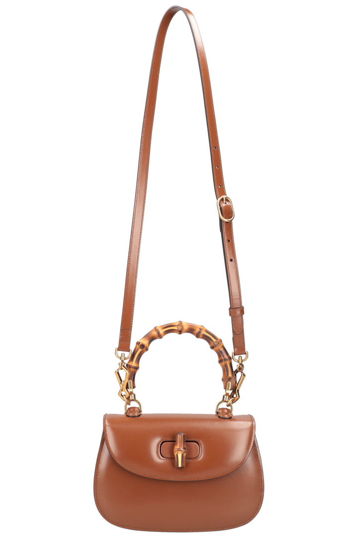 GUCCI Bamboo 1947 Top Handle Bag Small Cognac