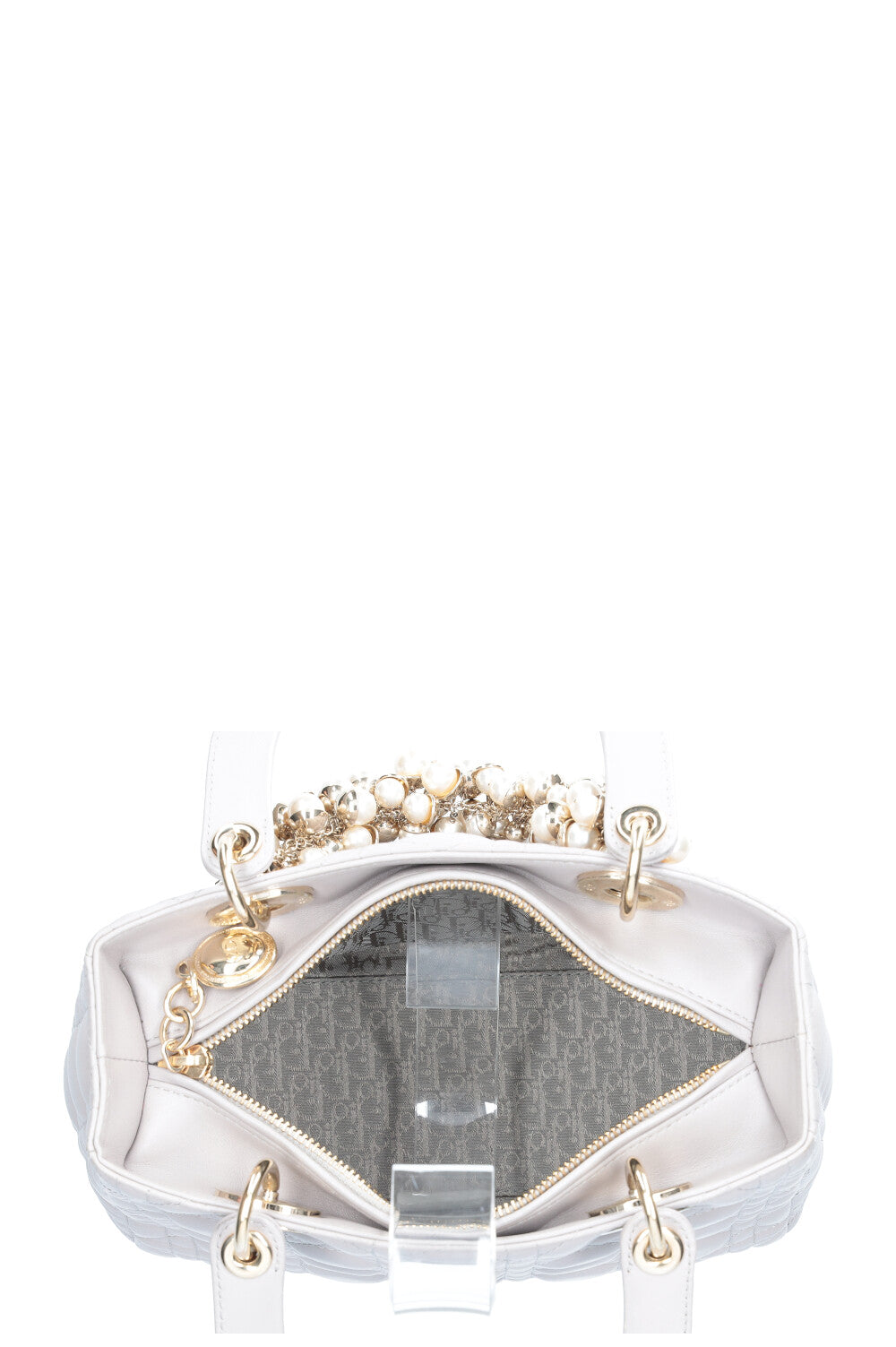 CHRISTIAN DIOR Lady Dior Bag Medium Cannage Grey