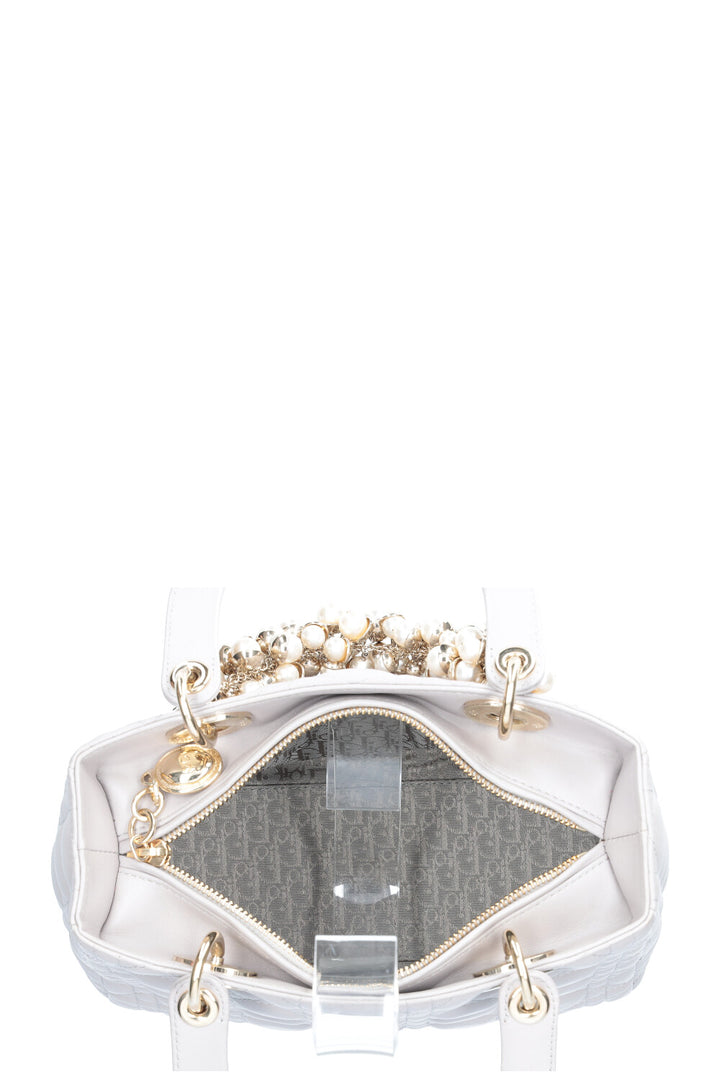 CHRISTIAN DIOR Lady Dior Bag Medium Cannage Grey