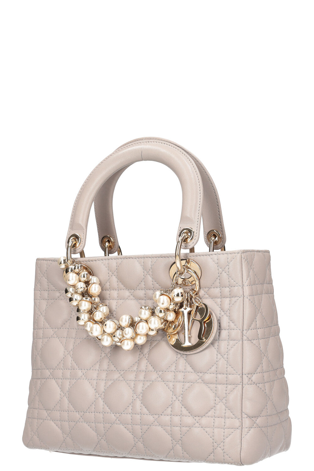 CHRISTIAN DIOR Lady Dior Bag Medium Cannage Grey