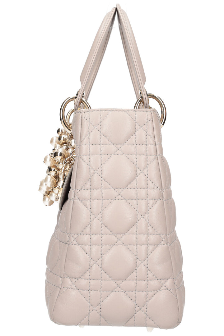 CHRISTIAN DIOR Lady Dior Bag Medium Cannage Grey