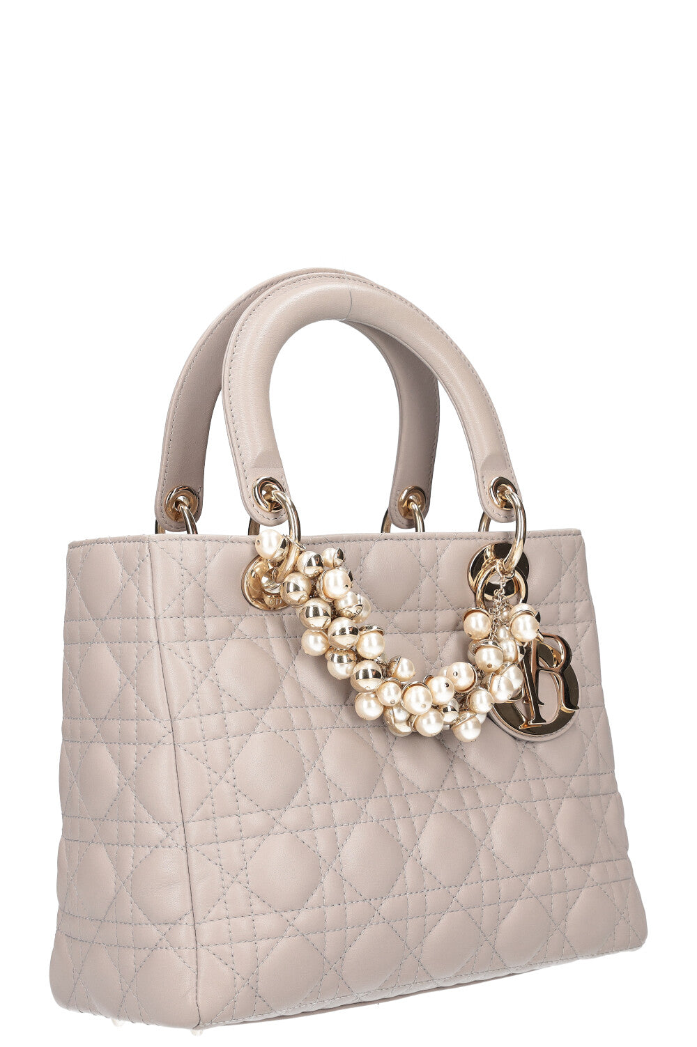 CHRISTIAN DIOR Lady Dior Bag Medium Cannage Grey