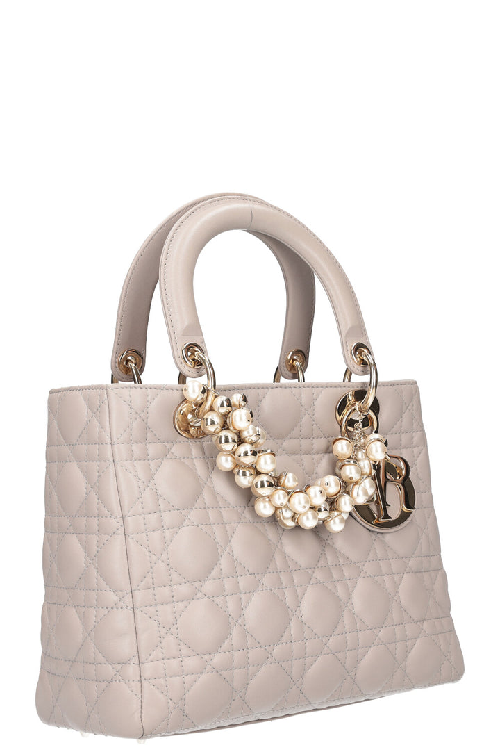 CHRISTIAN DIOR Lady Dior Bag Medium Cannage Grey