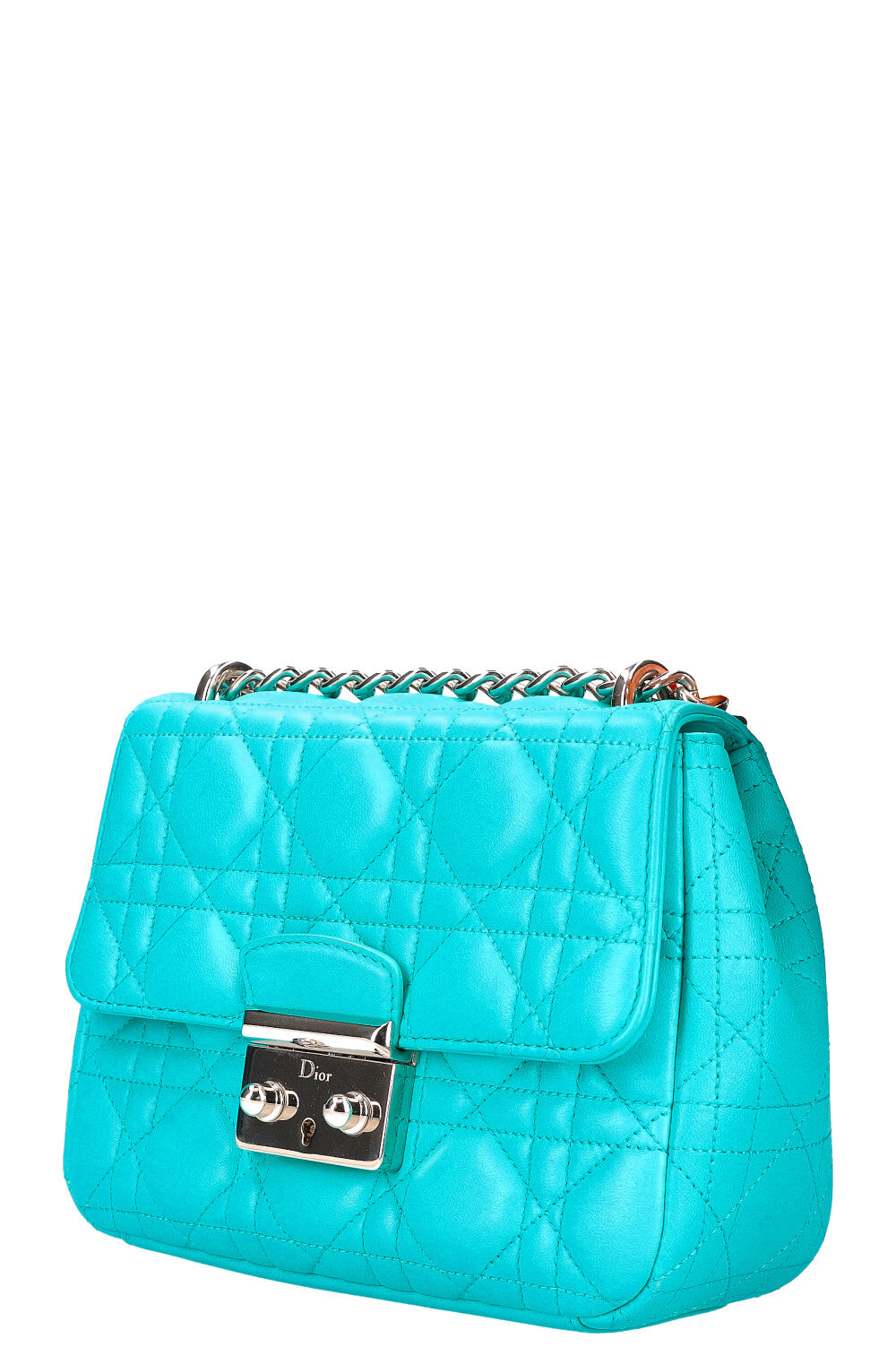 CHRISTIAN DIOR Miss Dior Small Shoulder Bag with Wallet Turquoise