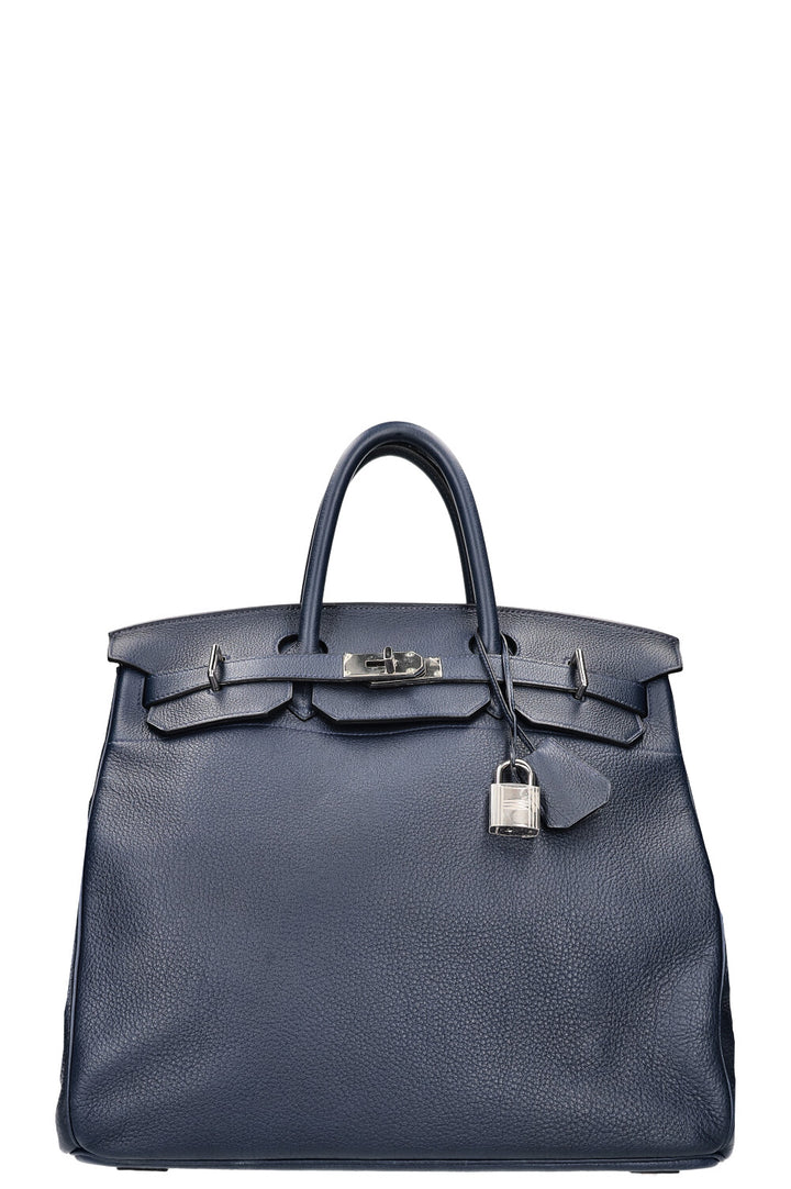 HERMÈS Birkin 40 Haute a Courroies Clemence Navy