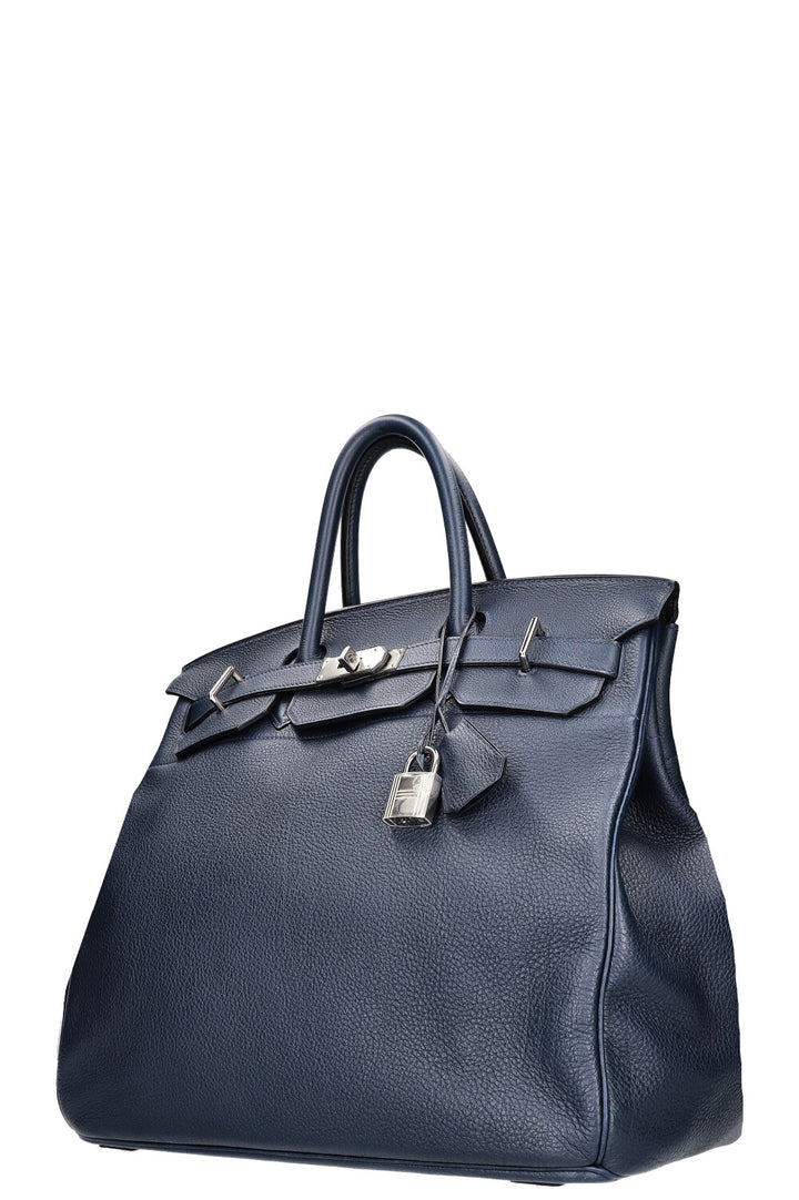 HERMÈS Birkin 40 Haute a Courroies Clemence Navy