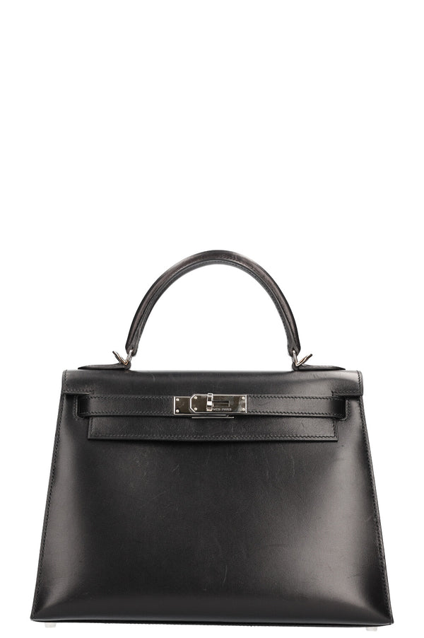 HERMÈS Kelly 28 Sellier Coffret Noir