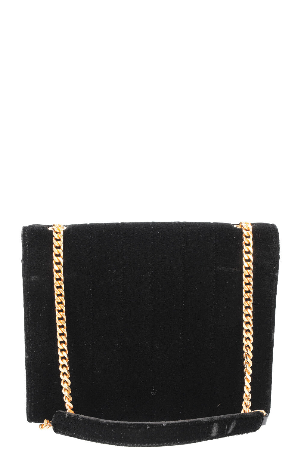 SAINT LAURENT Vicky Wallet On Chain Velvet Black