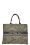 CHRISTIAN DIOR Large Book Tote Camouflage Embroidered Green