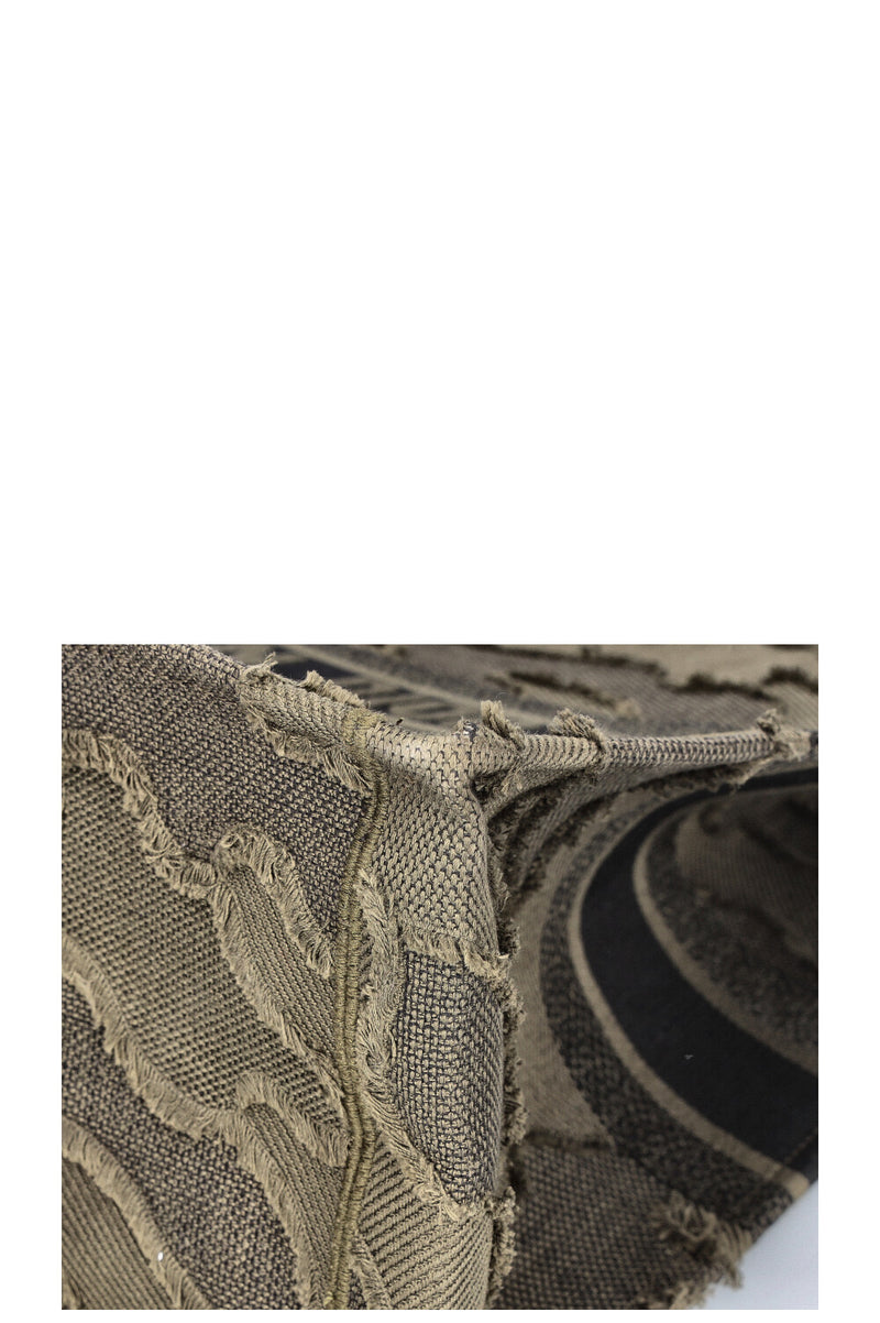 CHRISTIAN DIOR Large Book Tote Camouflage Embroidered Green