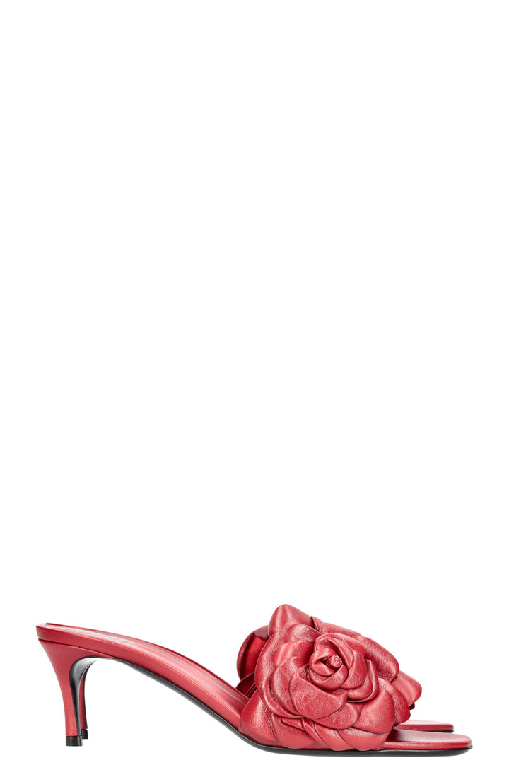 VALENTINO ATELIER Mules Talons Fleur Rouge 