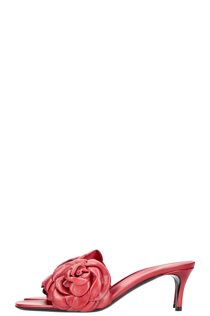 VALENTINO ATELIER Mules Talons Fleur Rouge 