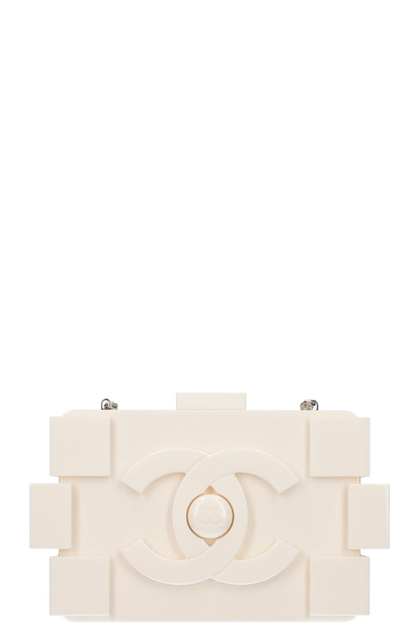 CHANEL Lego Clutch White