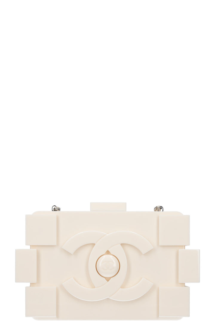 CHANEL Lego Clutch White