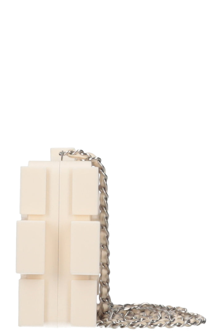 CHANEL Lego Clutch White