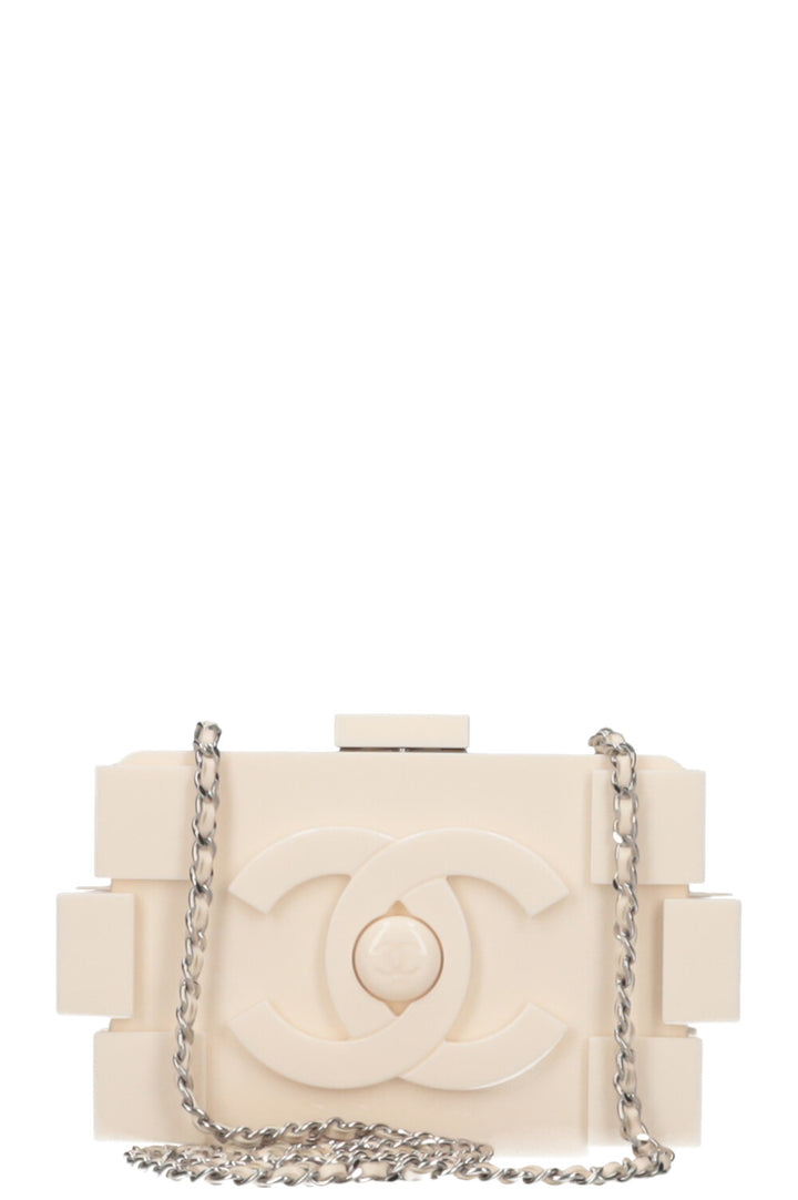 CHANEL Lego Clutch White