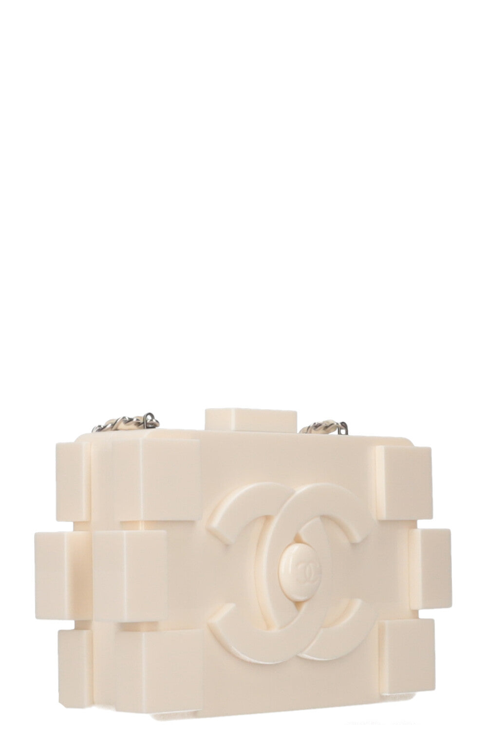 CHANEL Lego Clutch White