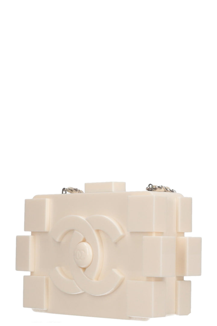 CHANEL Lego Clutch White