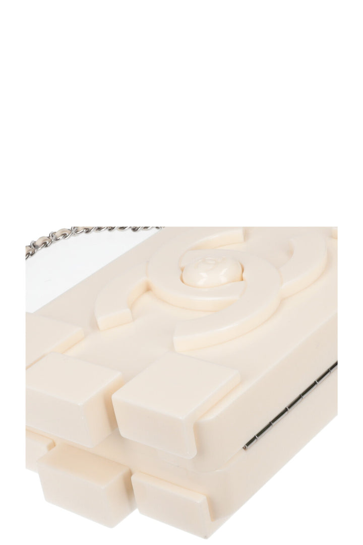 CHANEL Lego Clutch White