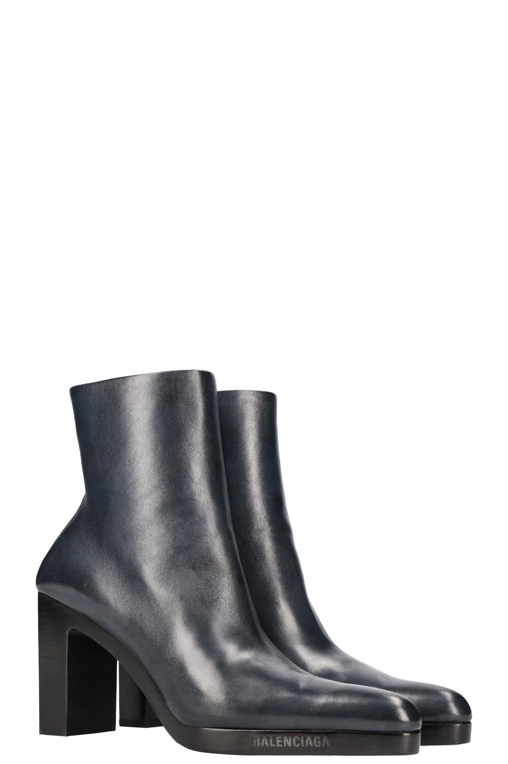 BALENCIAGA Ankle Boots Light Logo Midnight Blue