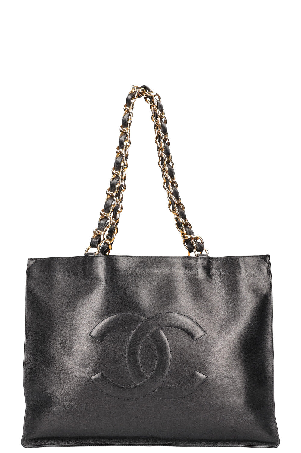 CHANEL Vintage CC Chain Tote Black