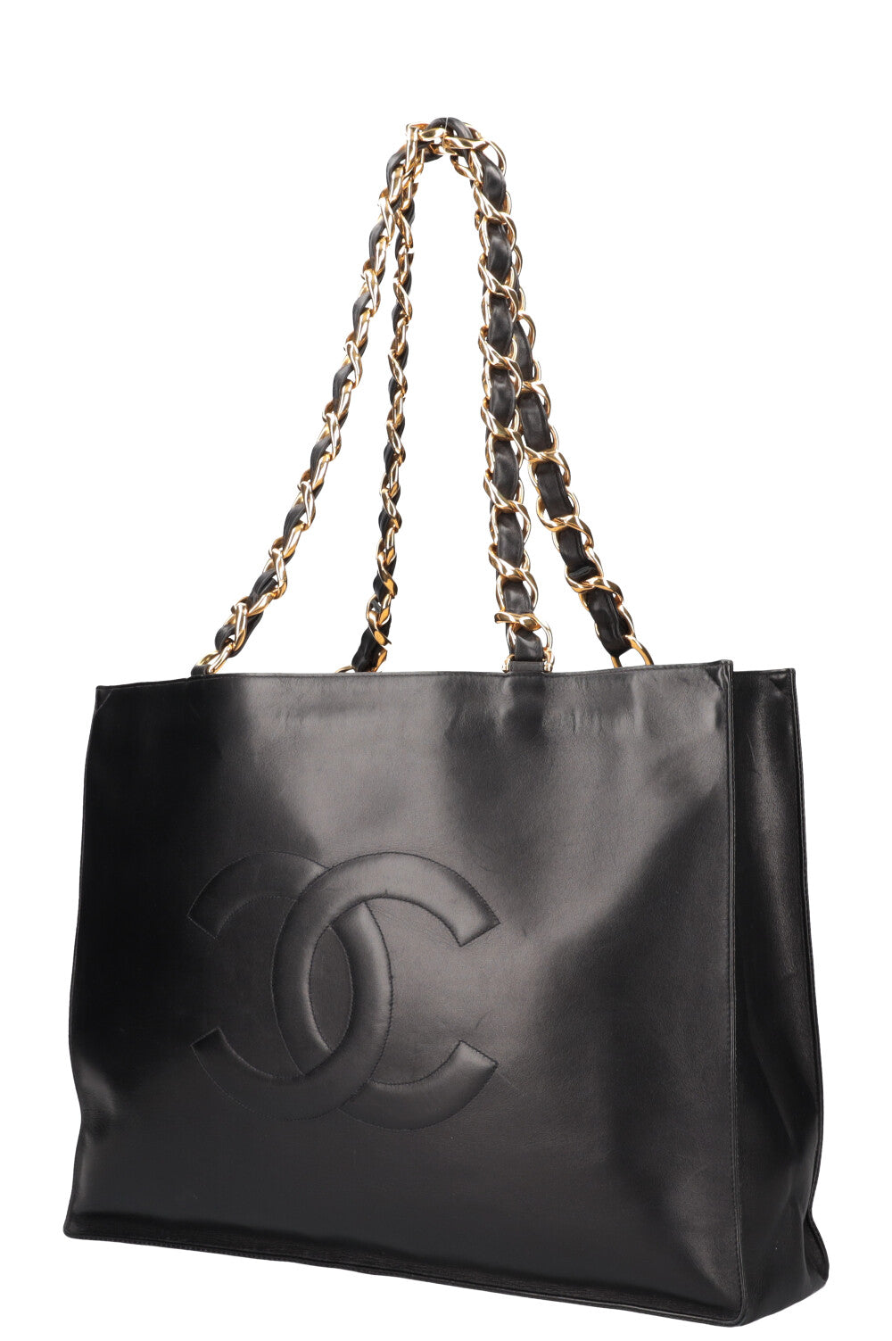 CHANEL Vintage CC Chain Tote Black