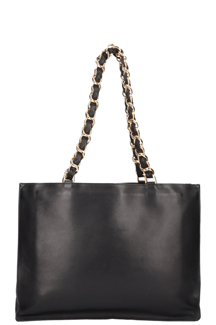 CHANEL Vintage CC Chain Tote Black