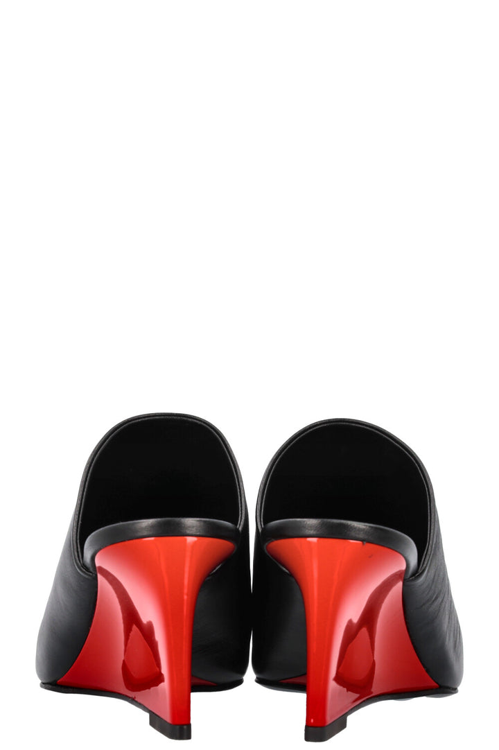 JIL SANDER Patent Wedge Heels Black Red