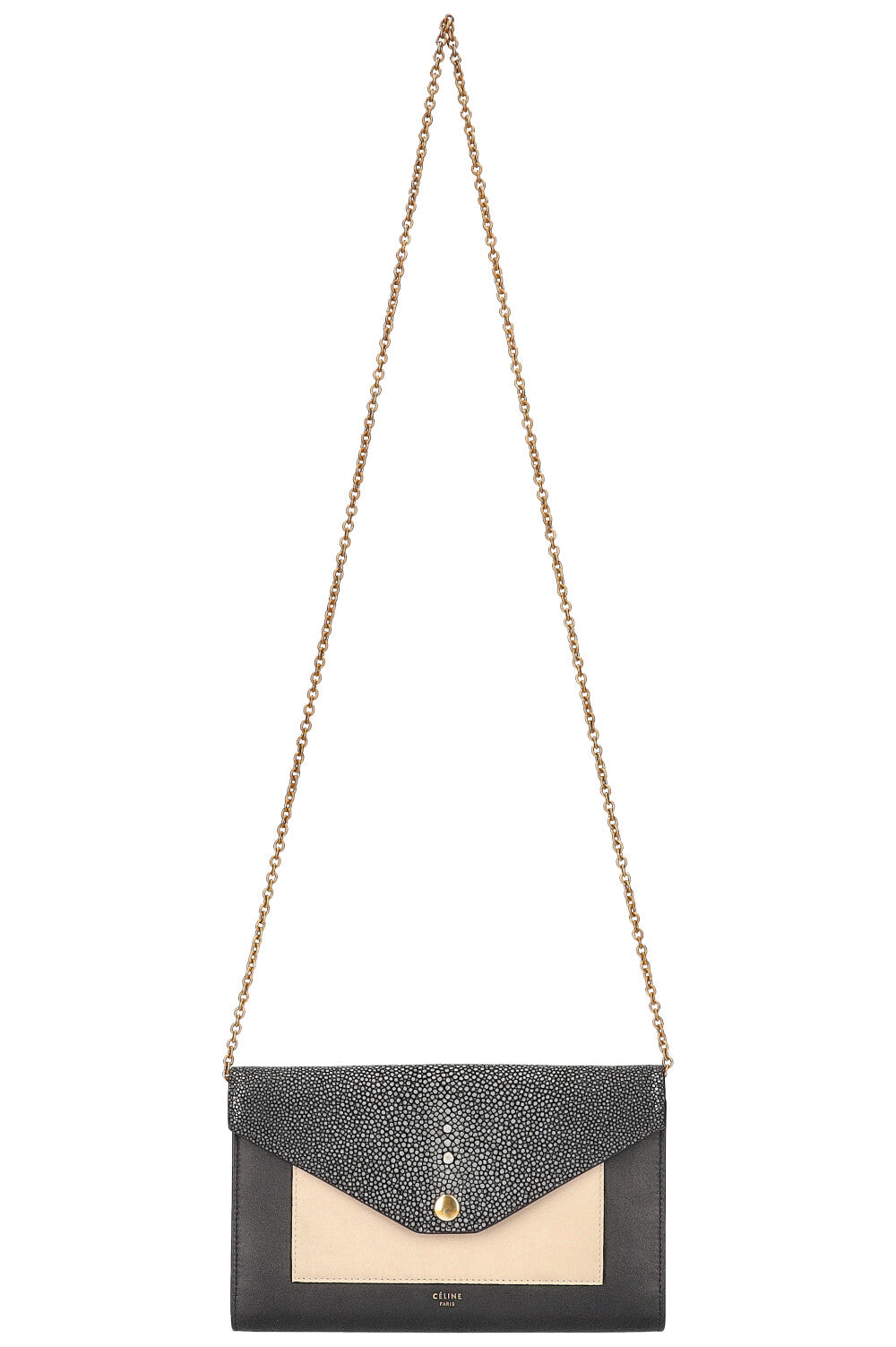 CÉLINE Wallet on Chain Stingray & Leather