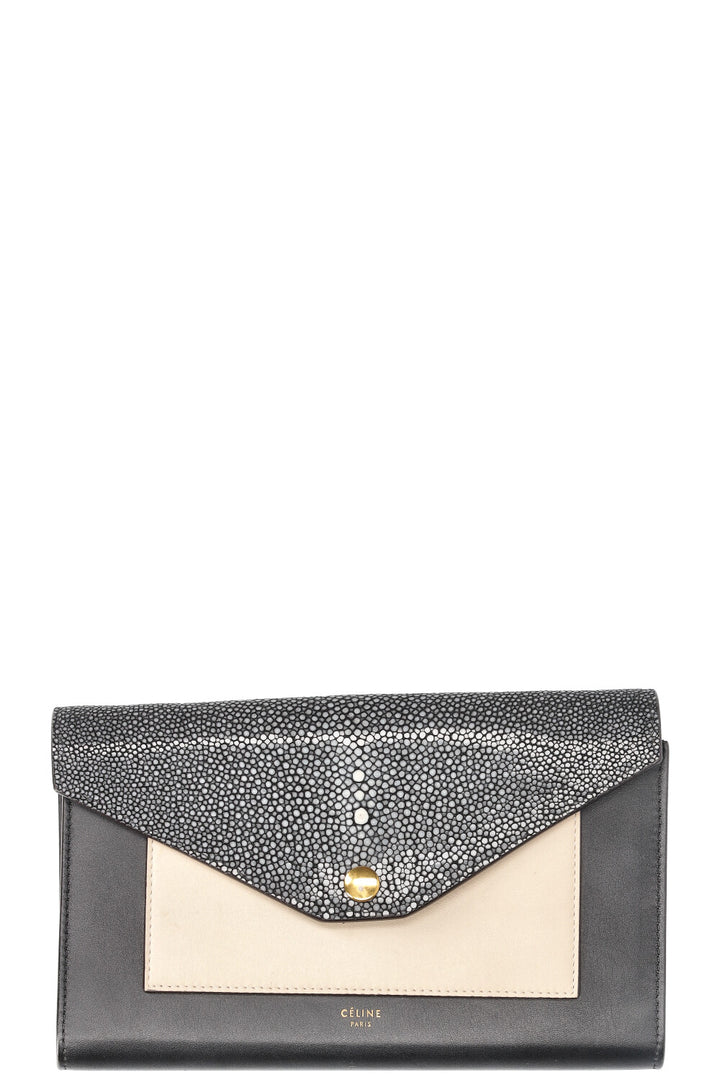 CÉLINE Wallet on Chain Stingray & Leather