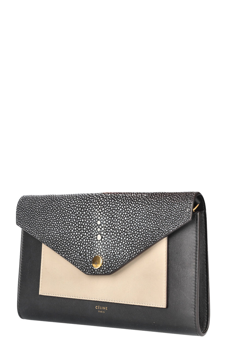 CÉLINE Wallet on Chain Stingray & Leather