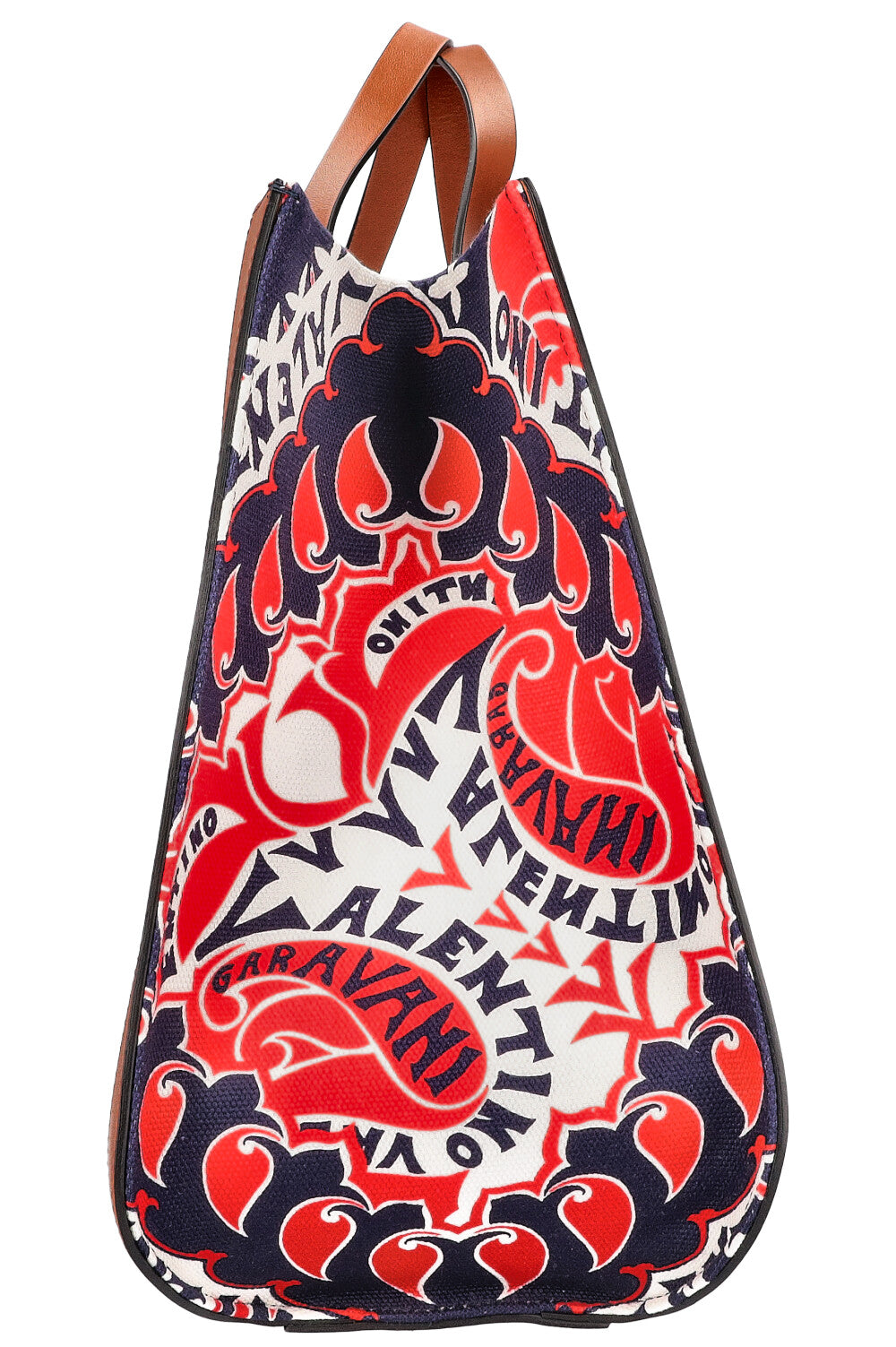 VALENTINO V Logo Tote Bag Bandana Print Canvas