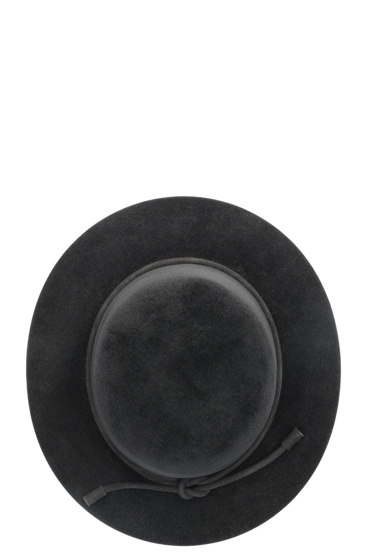 HERMÈS Cord Hat Black Rabbit