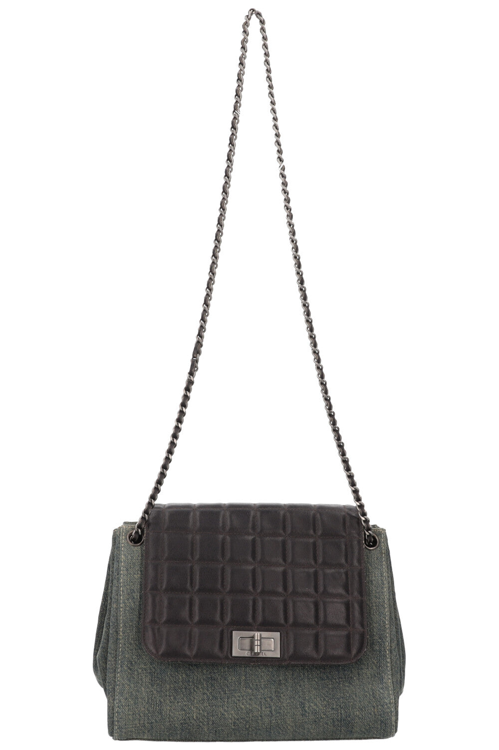 CHANEL Chocolate Reissue Denim Accordion Flap Bag