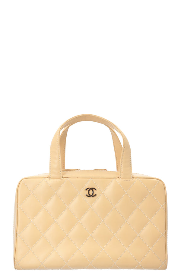 CHANEL Sac cabas Boston Wild Stitch Beige