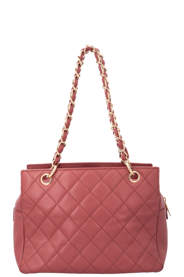 CHANEL Petite Timeless Tote Bag Raspberry Caviar