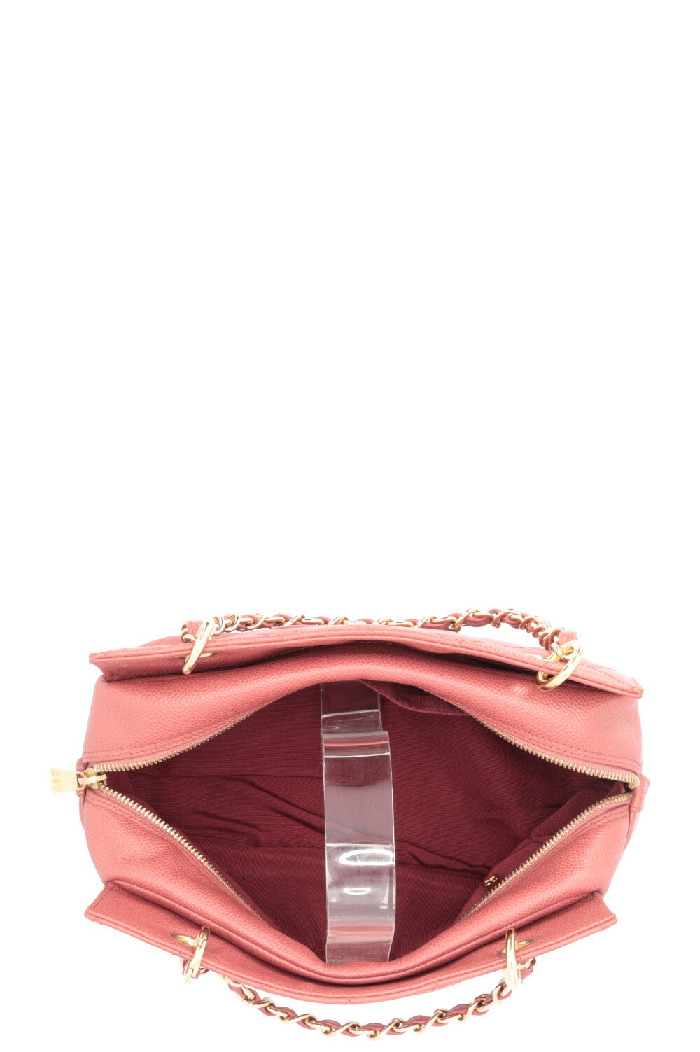 CHANEL Petite Timeless Tote Bag Raspberry Caviar