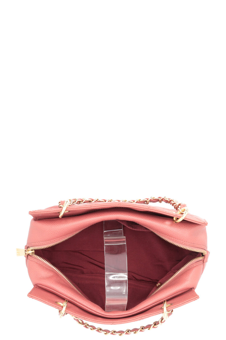 CHANEL Petite Timeless Tote Bag Raspberry Caviar